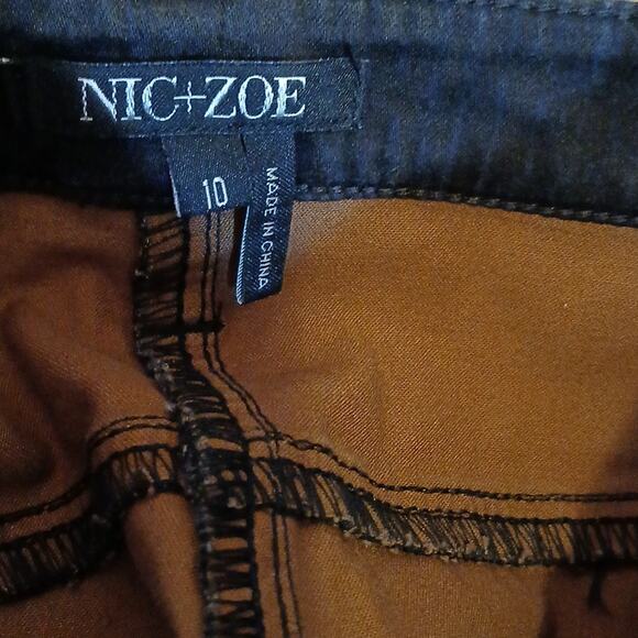 Nic + Zoe stretchy pant with ankle zippers size 10 - Picture 4 of 5